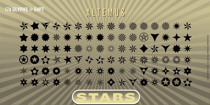 star font glyphs