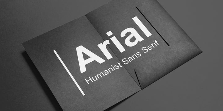 arial font latex