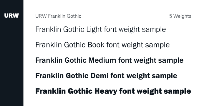 a tall narrow franklin gothic font