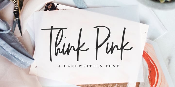 Think Pink Font Webfont Desktop Myfonts