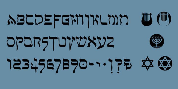 free hebrew script font