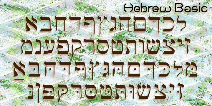 hebrew font english