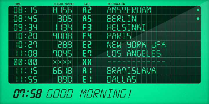 Alarm Clock Fonts Myfonts