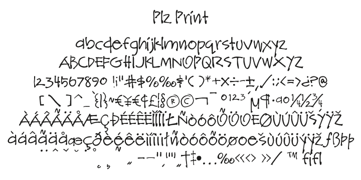 Plz Print Font Webfont Desktop Myfonts