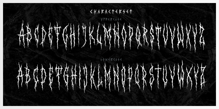 death metal font tattoo