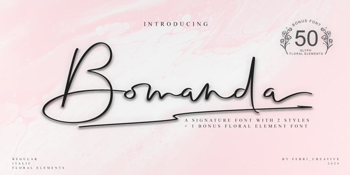 Bomanda Signature Font Webfont Desktop Myfonts