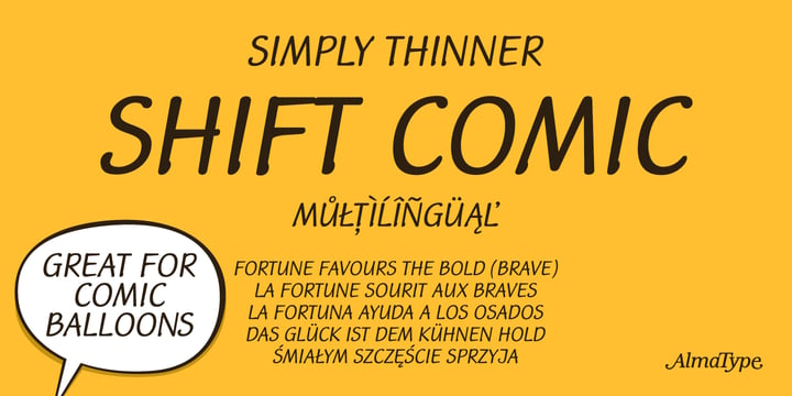 Shift Comic Font Webfont Desktop Myfonts